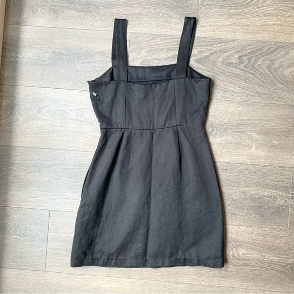 Aritzia Wilfred Rosemond Mini Dress Linen Black Size 0 - Picture 10 of 14